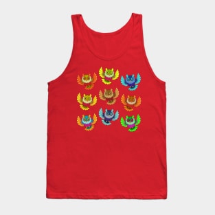 Cartooned Owls Tank Top